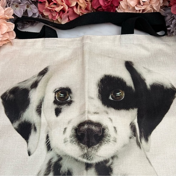 Eco-Friendly Beautiful Dalmatian Puppy Dog Folding Tote Bag - Picture 9 of 14